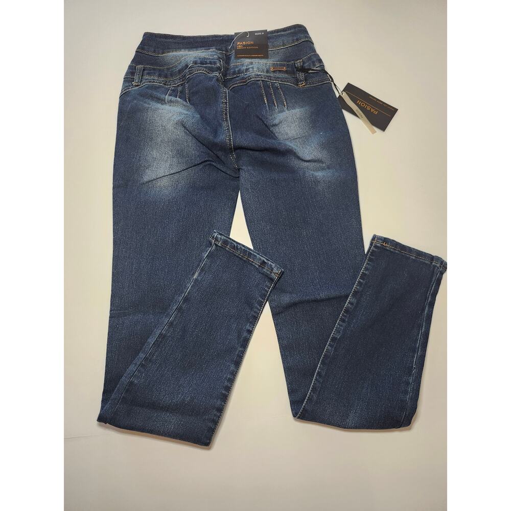 Pasion NWT Women’s High Waist Skinny Jeans Medium Wash Sz 9 Streetwear - Picture 2 of 8